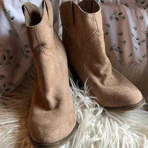 Merona Tan Heeled Booties